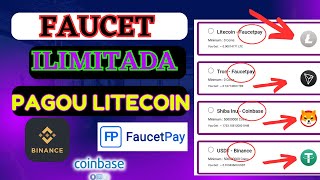  FAUCET PAGANDO NA BINANCE, COINBESE E FAUCETPAY.  GANHE CRIPTOMOEDAS  LTC, USDT, TRX, SHIBA.