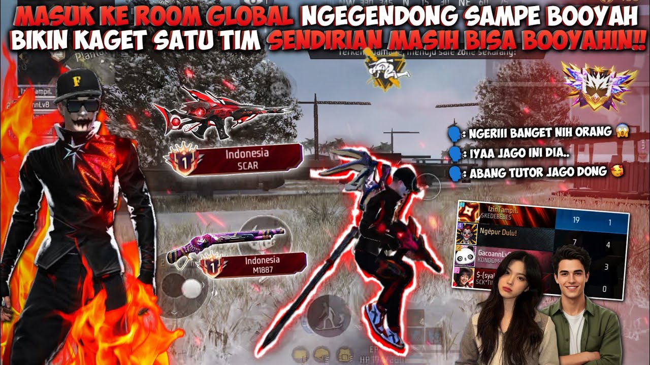 MASUK ROOM GLOBAL GENDONG SAMPE BOOYAH!! BIKIN 1 TIM KAGET DITINGGAL SENDIRIAN MASIH BISA BOOYAHIN!!