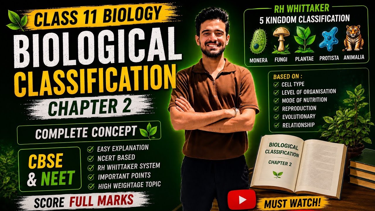  CHAPTER-2 BIOLOGICAL CLASSIFICATION CBSE/NEET || CONCEPT CLEAR AND LEARNING PART 1