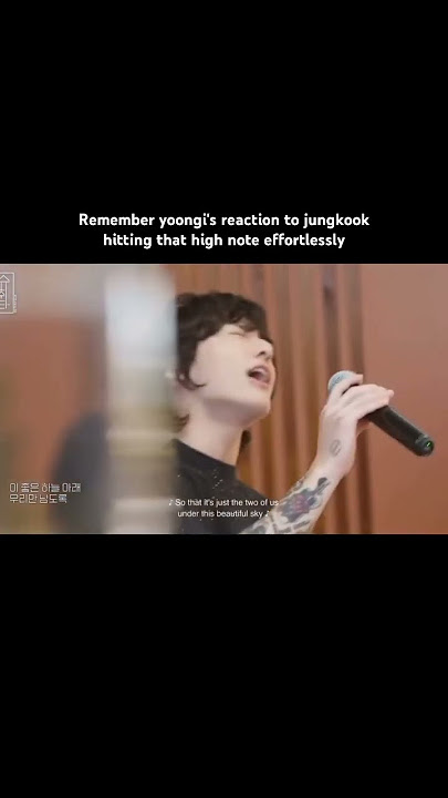 Remember yoongi's reaction to jungkook hitting that high note effortlessly