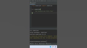 Convert words to number using Python numerizer module #shorts