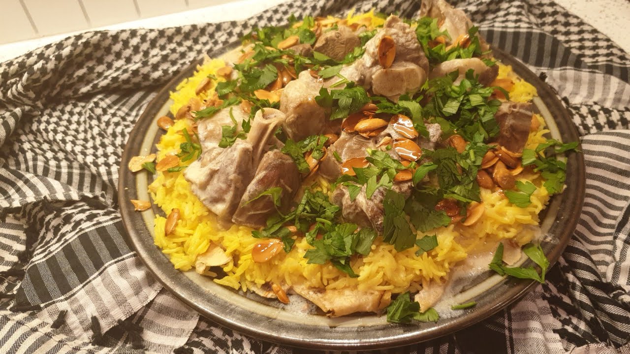 اطيب منسف اردني بدون جميد وصفة ولا اروع