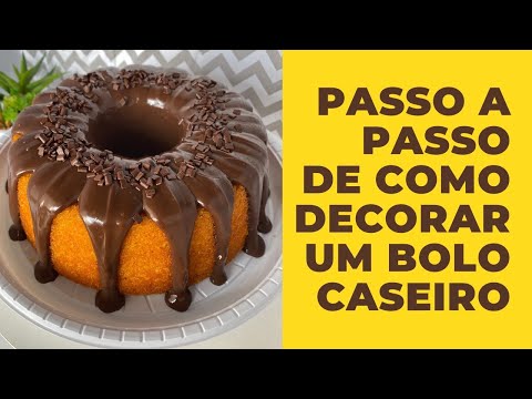 Aprenda a Fazer Bolo Caseiro Fofinho  Bundt cake decorations, Food, Cake  decorating
