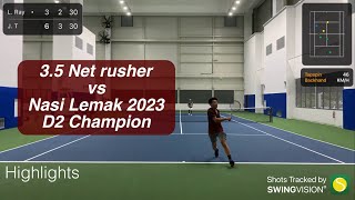 3.5 Net rusher Ray vs Nasi Lemak 2023 D2 Champion Justin T (Highlights)
