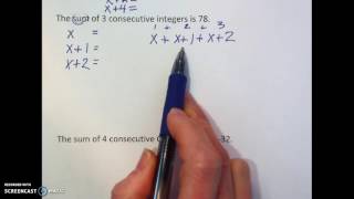 Pre-Module 4 Consecutive Integers