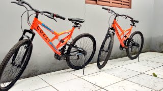 Bicicleta Colli GPS Aro-26 Com Dupla Suspensão, 36 Raias, 21 Marchas e  Freios V-Brake - Laranja