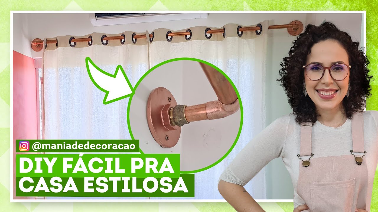 Como fazer e instalar varão de cortina: 3 DIY com Ráisa Guerra