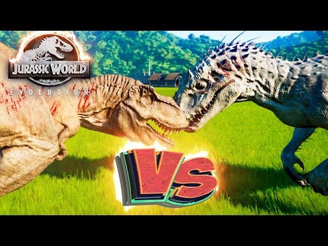 Видео: Ти-РЕКС VS ИНДОМИНУС РЕКС - Схватки Динозавров - Jurassic World EVOLUTION #1