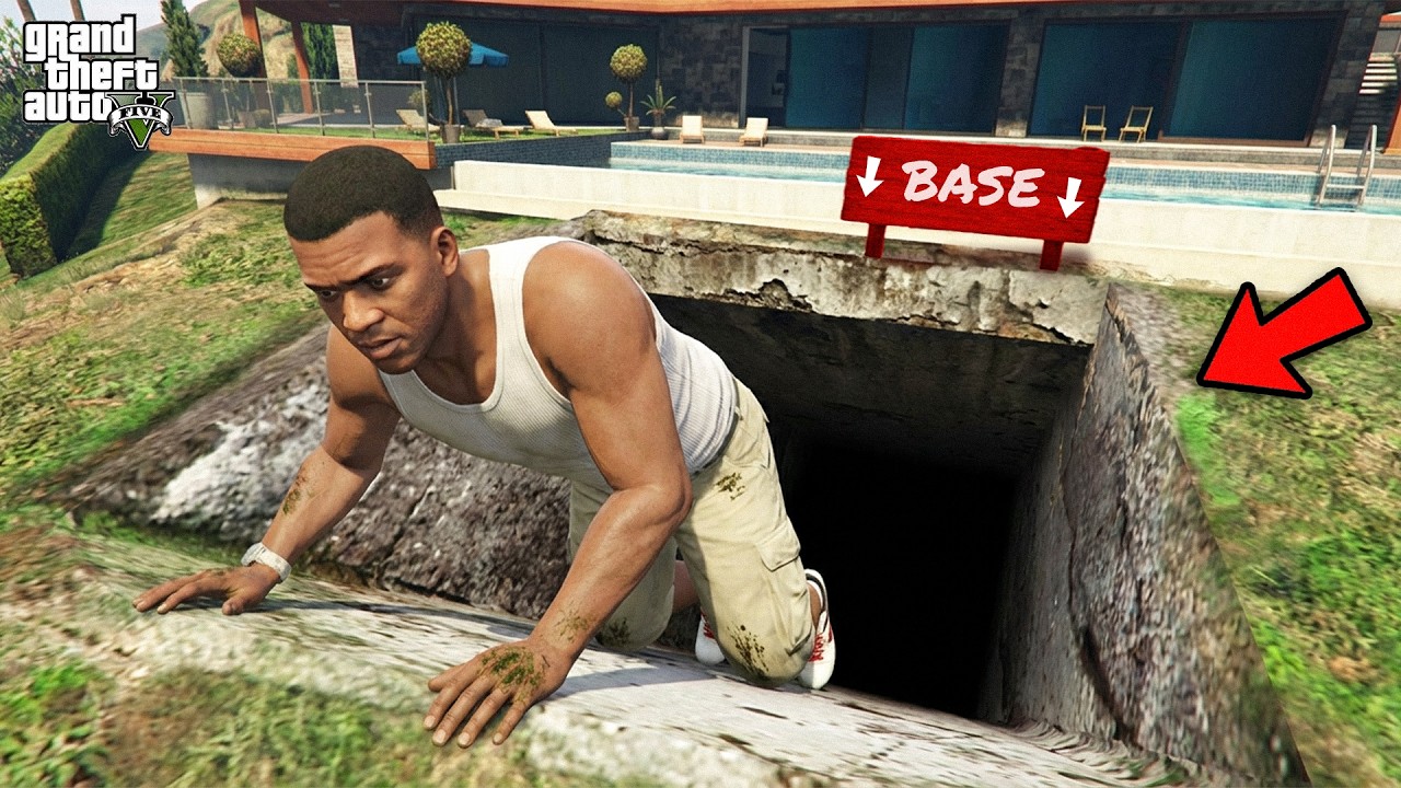 Franklin Himself Made A New Secret  Base Under His House in GTA 5 !