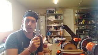 Easy knife sharpening with 1x30 belt sander
