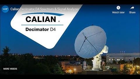 Calian Decimator D4 Spectrum & Signal Analyzer