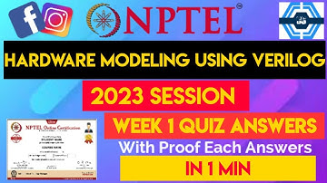 Hardware Modeling Using Verilog Week 1 Quiz Assignment Solution | NPTEL 2023 |