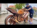 Full restoration the abandoned 50yearold antique motorcycle 250cc