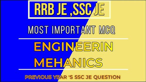 ENGINEERING MECHANICS OBJECTIVE QUESTION AND ANSWER IN HINDI (LECTURE-1)/LEET MOST IMPORTANT MCQ