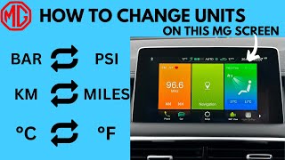 MG Hidden Function - How to Change Unit - Bar to PSI, KM to Mile, °C to °F and Others screenshot 3