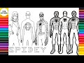 COLORING SUPERHEROES DEADPOOL HERO VS SPIDERMAN 🇺🇸 ❣️🔥AVENGERS🔥 DEADPOOL COLORING PAGES