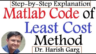 Celebrity MATLAB CODE of Least Cost Matrix Method Wealth