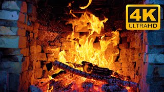 🔥 Cozy Fireplace Ambience With Crackling Fire Sounds 3 Hours 🔥 Relaxing Fireplace Burning 4K Uhd