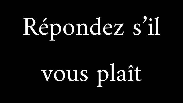 How to Pronounce Répondez s’il vous plaît (French Phrase)