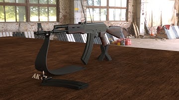 AK-47 Assault Rifle 3D Model Showcase