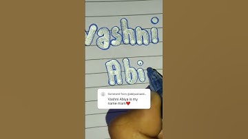 comment your name I am waiting #vashniabhi #thependream #calligraphy