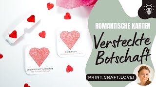 DIY Valentinstag ? - Setz die rosarote Brille auf und entdecke die geheime Liebesbotschaft der Karte