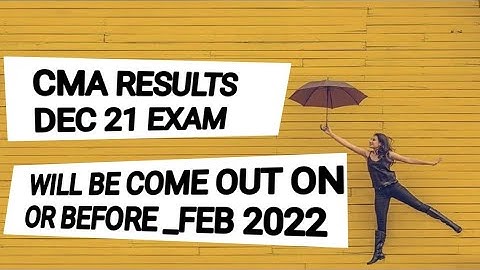 CMA Inter And Final Results Date Declared !! Happy News For CMA Inter & Final Students !!