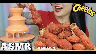ASMR HOT CHEETO CHEESE FONDUE FRIED CHICKEN KING CRAB NUGGETS (EATING SOUND) NO TALKING | SAS-ASMR