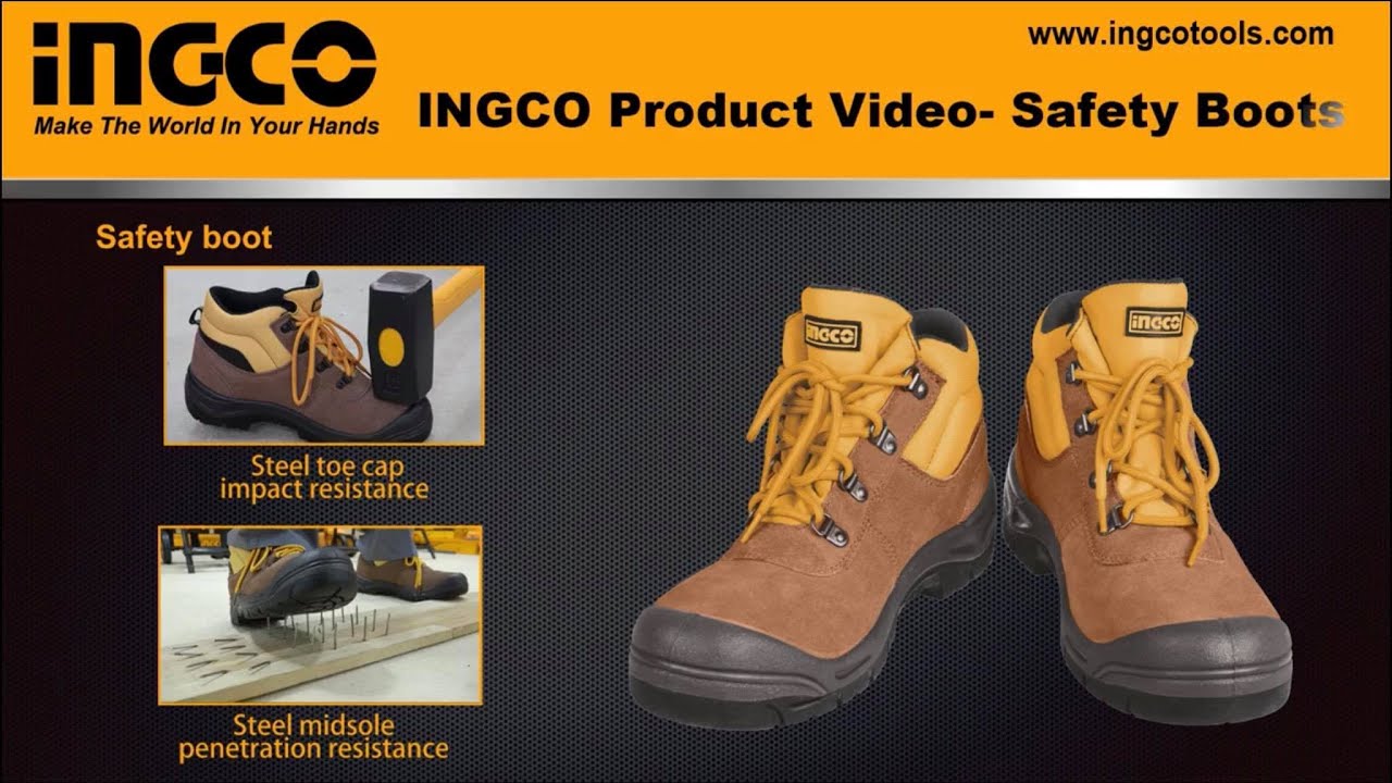 📣#รองเท้าเซฟตี้ INGCO ใส่สบายทนทาน หนังแท้100% หัวเหล็ก ใส่ได้ทุกไซส์งาน