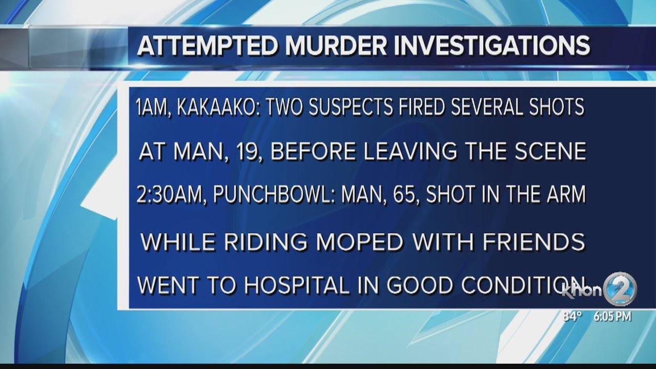 Police investigate two attempted murder cases in Honolulu - YouTube
