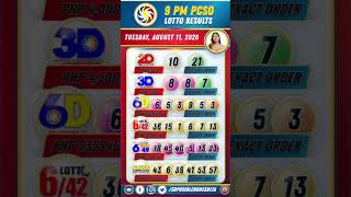PCSO 9 PM Lotto Results Today – August 11, 2026 | 6/49, 6/42, and 6D