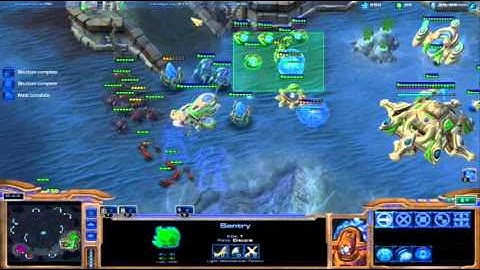 Starcraft 2: Live First-Person Game - Roach-Ling defense - PvZ