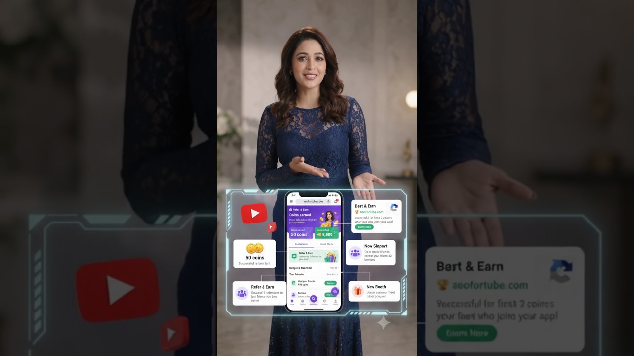 YouTube Creators Ke Liye Badi Khushkhabri! 🚀 Seofortube Refer & Earn #seofortube #youtubeshorts