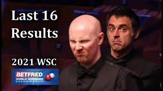 2021 World Snooker Championship Last 16 (Round 2) Full Match Stats &amp; Results!