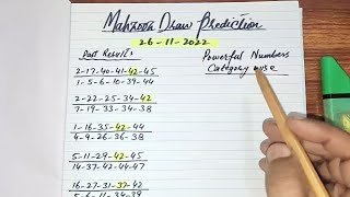 Mahzooz Draw prediction 26 Nov 2022