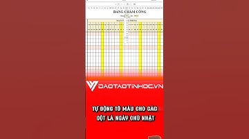Tự động tô màu cho các cột là ngày Chủ Nhật #daotaotinhoc #tinhocvanphong #exceltips #excel
