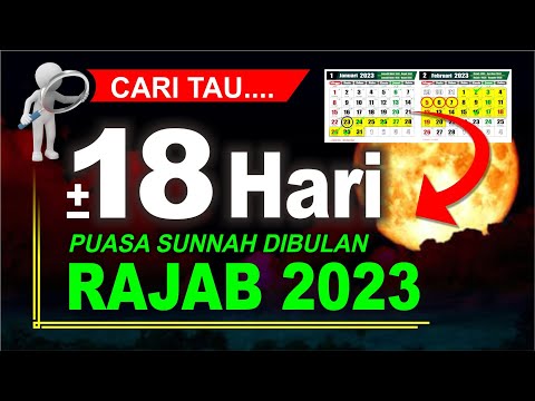 Puasa Rajab 2023 jatuh pada tanggal - Berapa hari Puasa Rajab - Kalender 2023 - ayyamul bidh