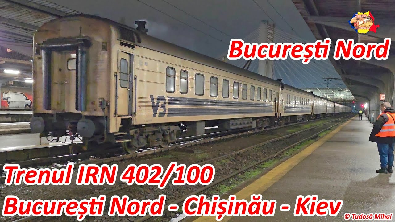 [4K] Trenul Prietenia IRN 402/100, Bucuresti Nord - Chisinau - Kiev [februarie, 2026]