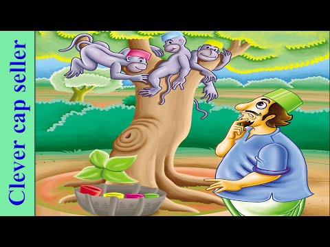 monkey-and-the-cap-seller-story-in-english|-panchatantra-stories-|-moral-stories|-bed-time-stories