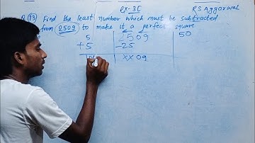 Find the least number which must be subtracted from 2509 to make it a perfect square.|Indian Bharat