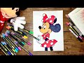 Draw and color   minnie mouse  disney digitalart sensoryplaytime minniemouse minnie