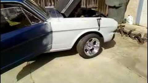 1966 mustang with open headers