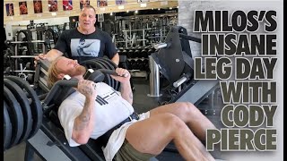 Jay Cutler TV: MILOS'S INSANE LEG DAY WITH CODY PIERCE AT POWERHOUSE LAS VEGAS!