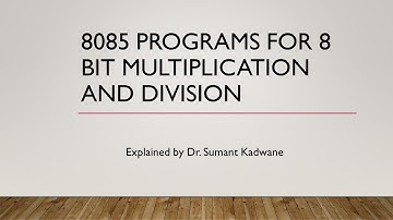 Multiplication and division of two 8 bit numbers 8085