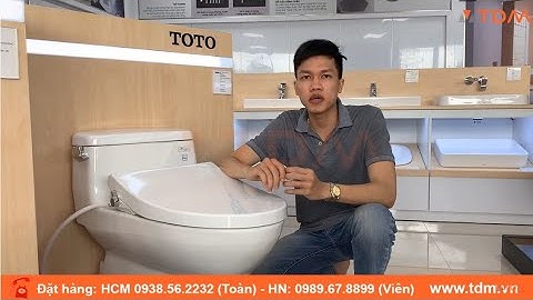 TDM.VN | Review bồn cầu nắp rửa cơ TOTO MS884E4 (C884 + TCW1211A) bàn cầu tự rửa không dùng điện
