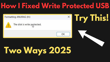 Fix "This Disk is Write Protected" Error (2025) Format Write Protected Flash Drive USB
