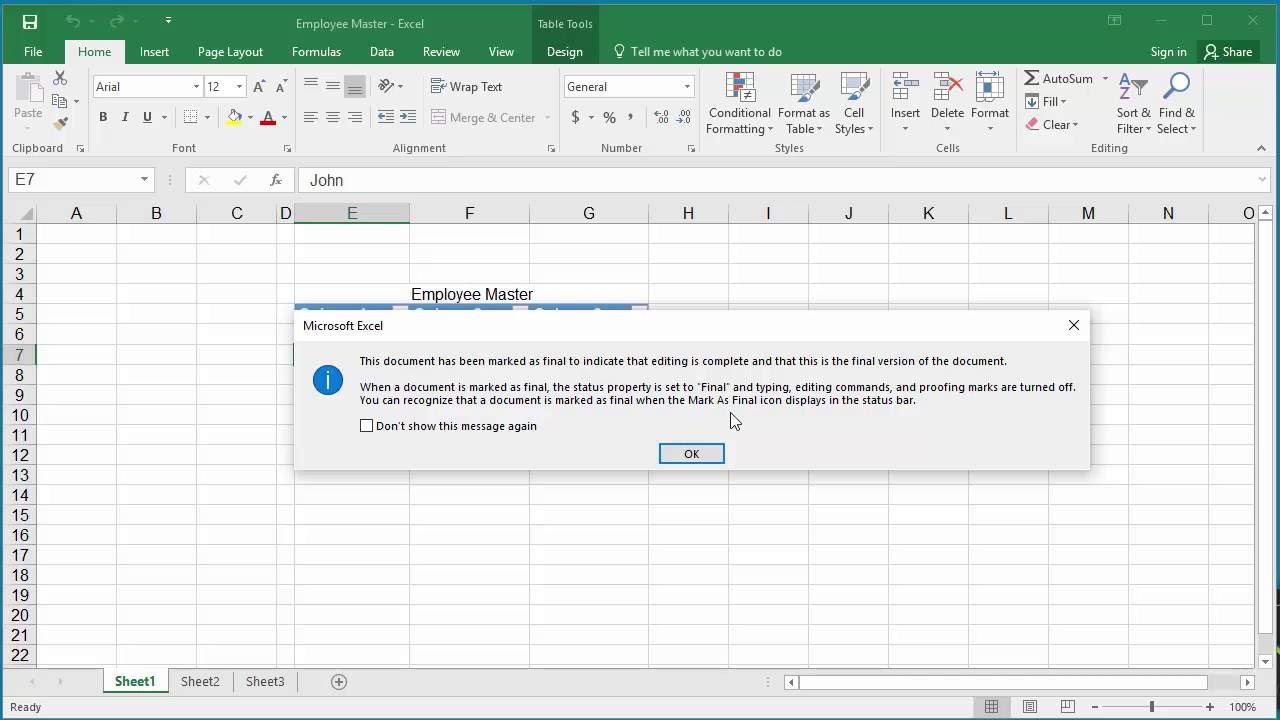 how to make an excel spreadsheet read only