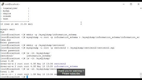 How to dump mysql databases on linux