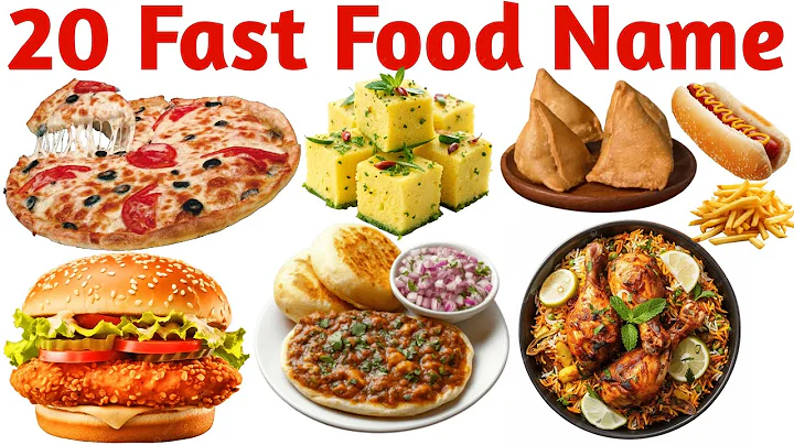 20 Fast Food Names in English for Kids | Fun Learning with Pictures & Pronunciation 🍔🍟