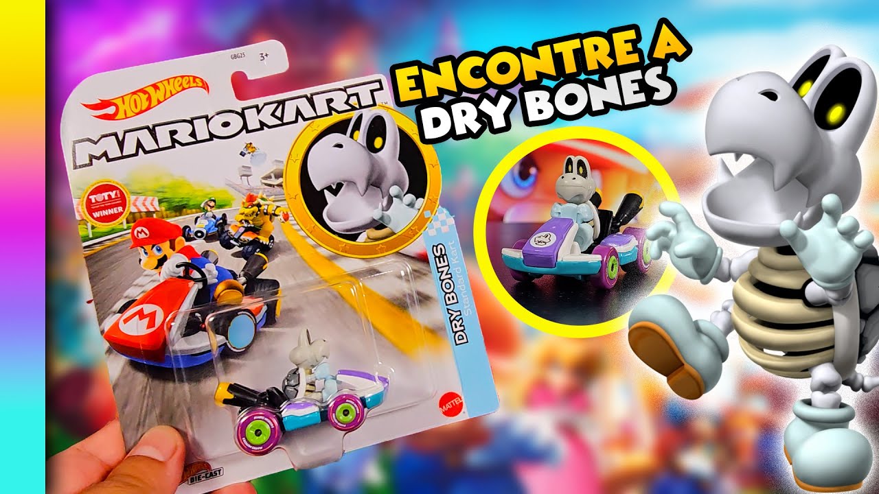 Abriendo Dry Bones Carro Standard de Mario Kart Hot Wheels Toda La